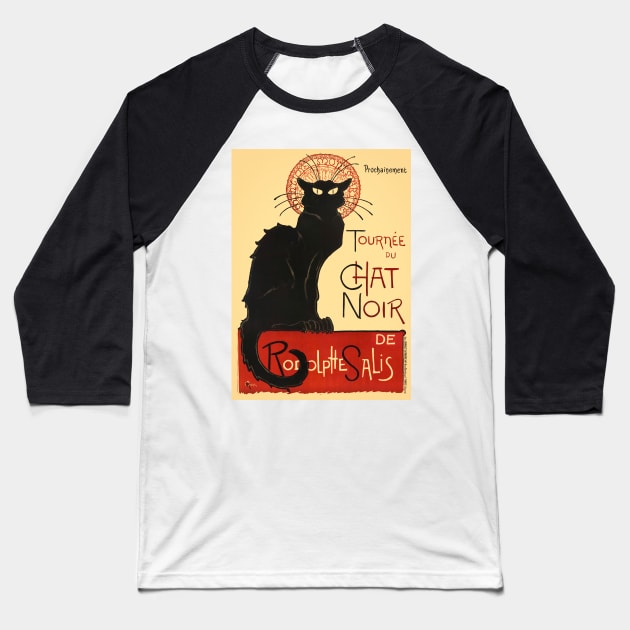 Tournee du Chat Noir France Vintage Poster Baseball T-Shirt by vintagetreasure